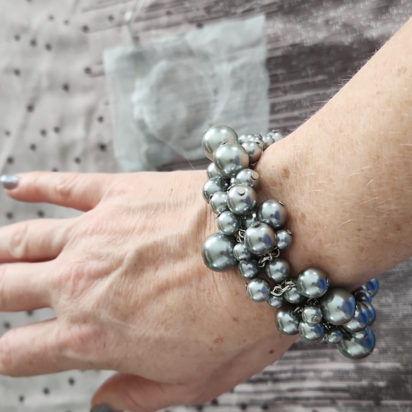 Chunky Silver balls bracelet - Picture 2 of 2